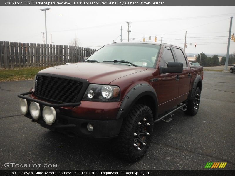 Dark Toreador Red Metallic / Castano Brown Leather 2006 Ford F150 Lariat SuperCrew 4x4