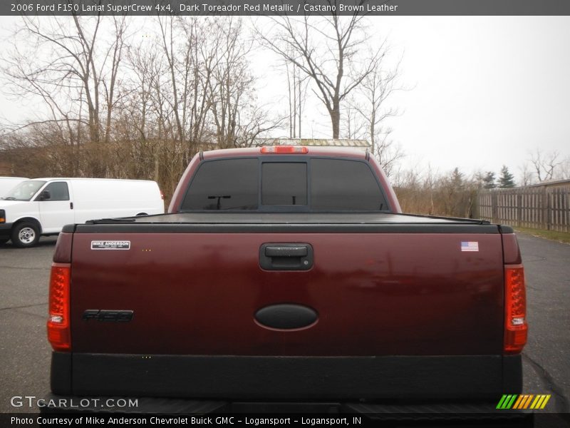 Dark Toreador Red Metallic / Castano Brown Leather 2006 Ford F150 Lariat SuperCrew 4x4