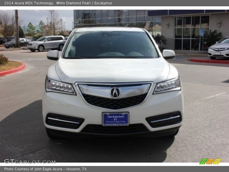 White Diamond Pearl / Eucalyptus 2014 Acura MDX Technology