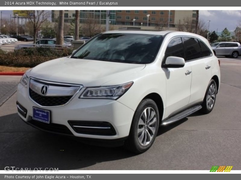 White Diamond Pearl / Eucalyptus 2014 Acura MDX Technology