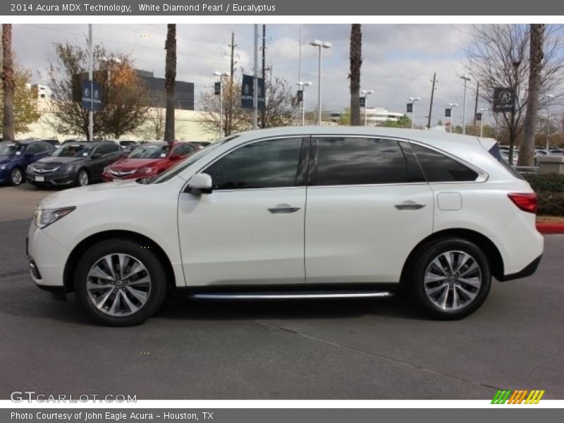 White Diamond Pearl / Eucalyptus 2014 Acura MDX Technology
