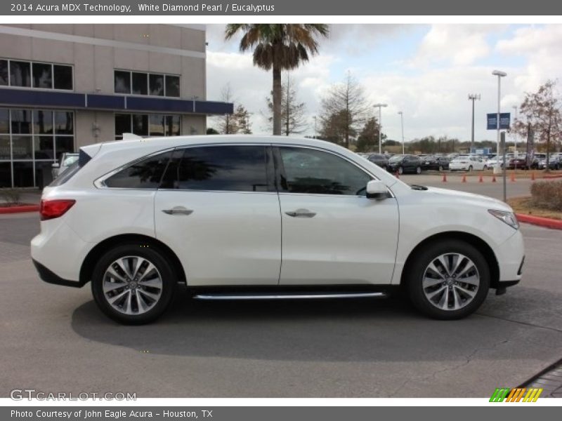 White Diamond Pearl / Eucalyptus 2014 Acura MDX Technology