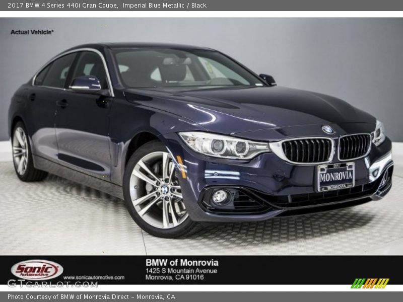 Imperial Blue Metallic / Black 2017 BMW 4 Series 440i Gran Coupe