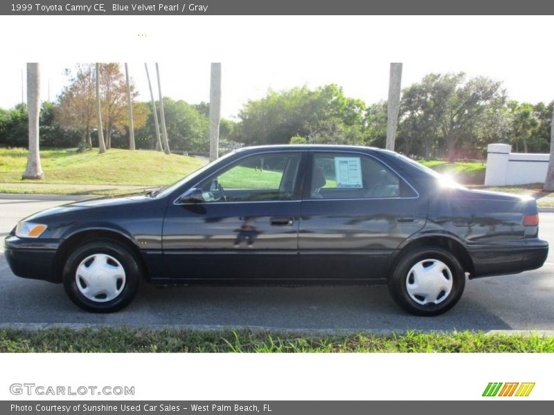 Blue Velvet Pearl / Gray 1999 Toyota Camry CE