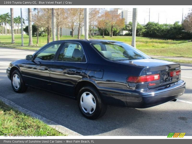 Blue Velvet Pearl / Gray 1999 Toyota Camry CE