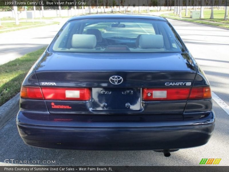 Blue Velvet Pearl / Gray 1999 Toyota Camry CE
