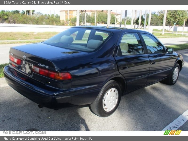 Blue Velvet Pearl / Gray 1999 Toyota Camry CE