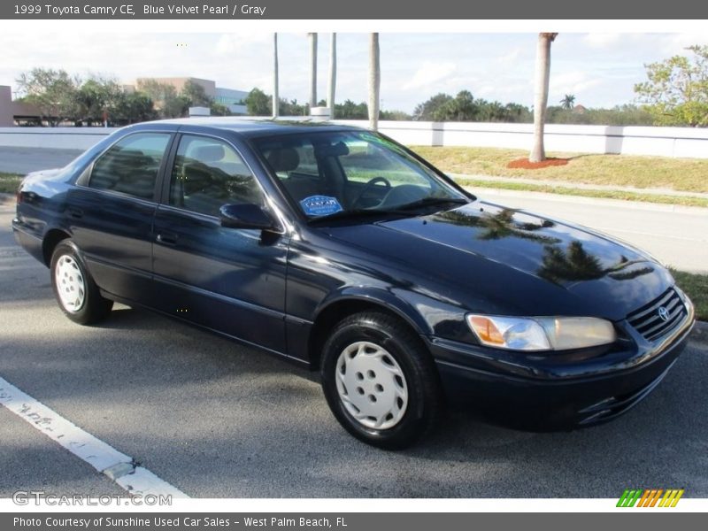 Blue Velvet Pearl / Gray 1999 Toyota Camry CE
