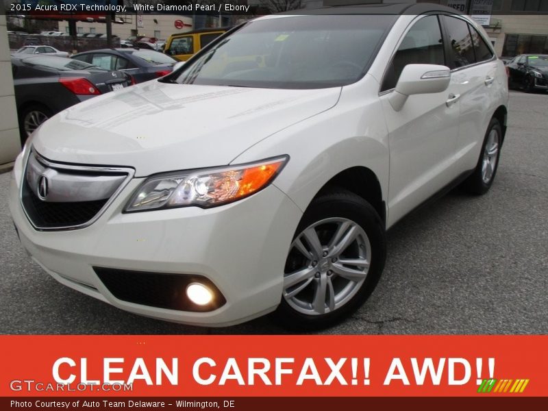 White Diamond Pearl / Ebony 2015 Acura RDX Technology