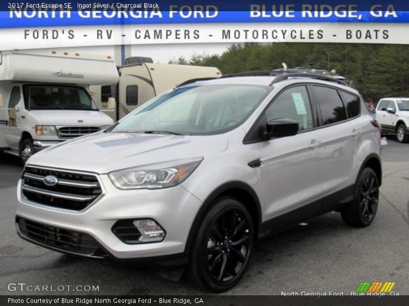 Ingot Silver / Charcoal Black 2017 Ford Escape SE