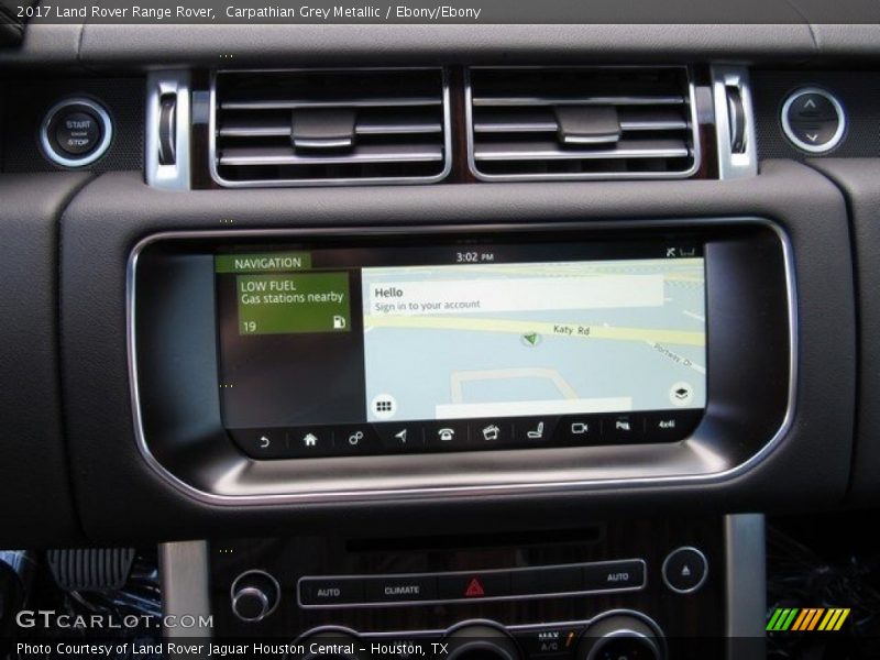 Navigation of 2017 Range Rover 