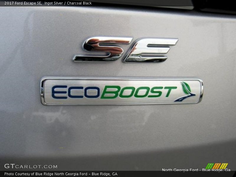 Ingot Silver / Charcoal Black 2017 Ford Escape SE