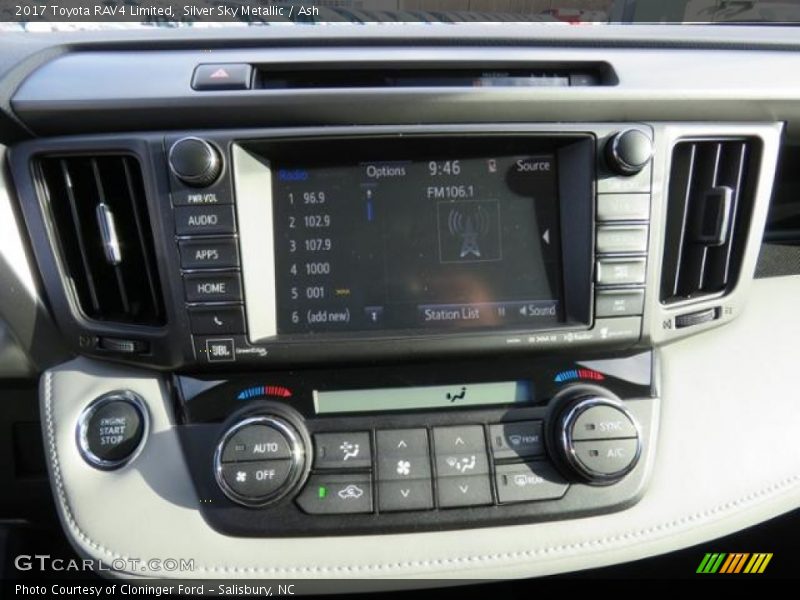 Silver Sky Metallic / Ash 2017 Toyota RAV4 Limited