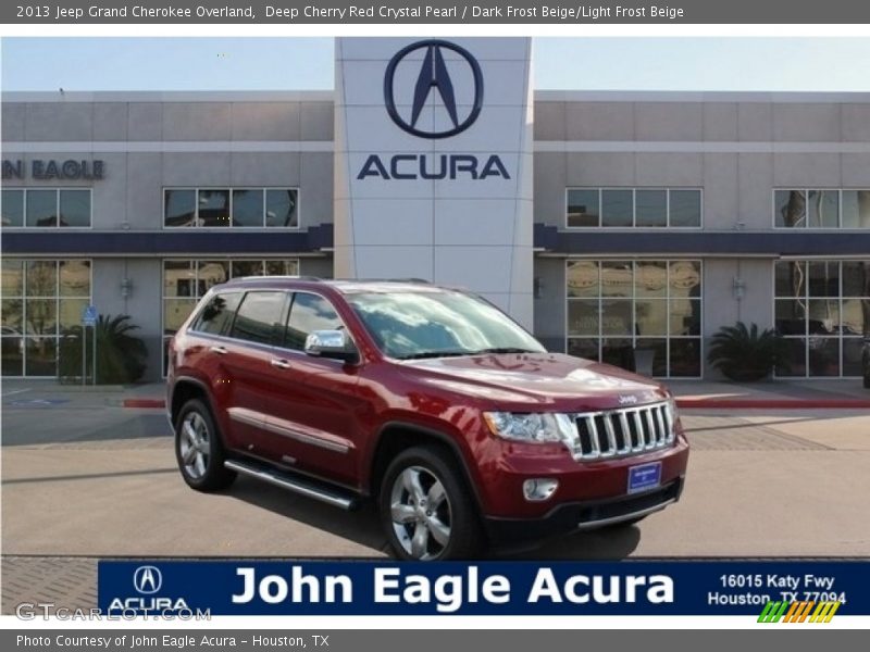 Deep Cherry Red Crystal Pearl / Dark Frost Beige/Light Frost Beige 2013 Jeep Grand Cherokee Overland