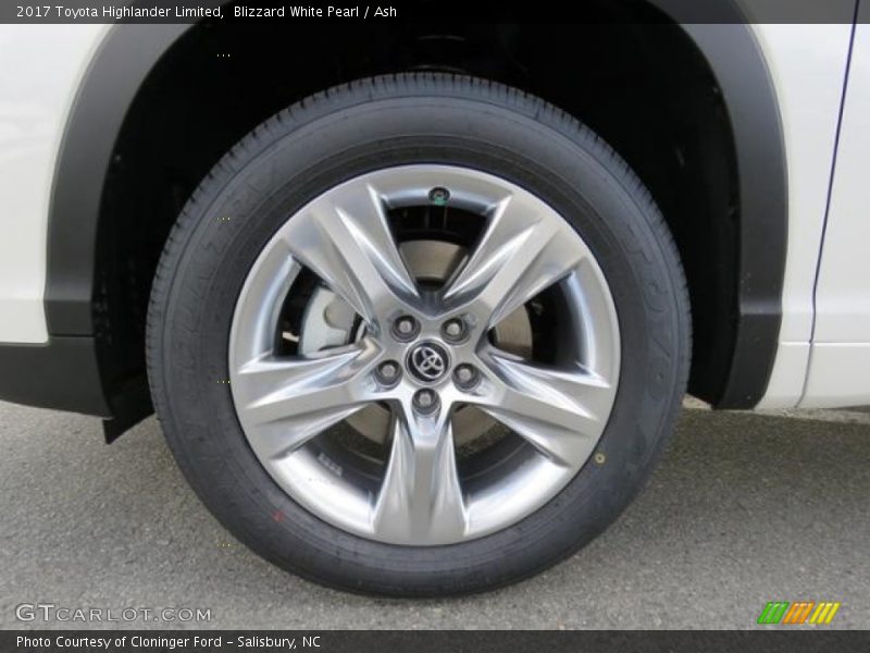 Blizzard White Pearl / Ash 2017 Toyota Highlander Limited