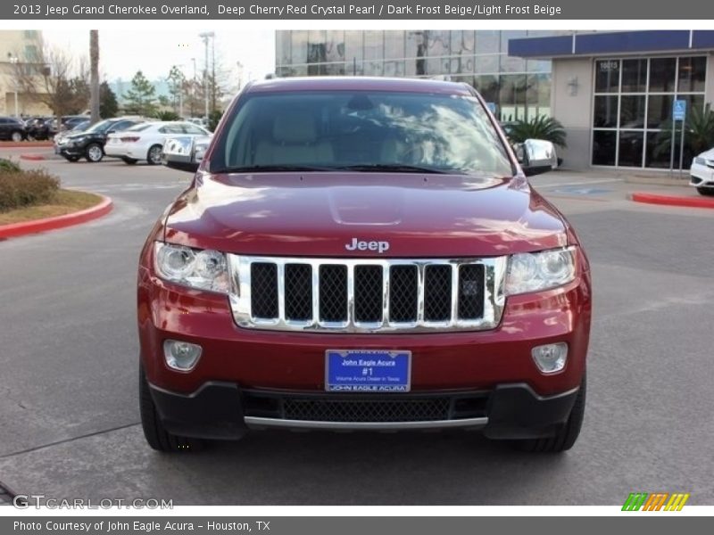 Deep Cherry Red Crystal Pearl / Dark Frost Beige/Light Frost Beige 2013 Jeep Grand Cherokee Overland