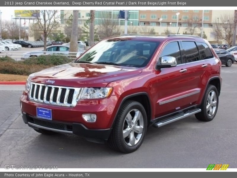 Deep Cherry Red Crystal Pearl / Dark Frost Beige/Light Frost Beige 2013 Jeep Grand Cherokee Overland