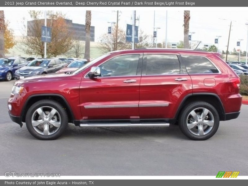 Deep Cherry Red Crystal Pearl / Dark Frost Beige/Light Frost Beige 2013 Jeep Grand Cherokee Overland
