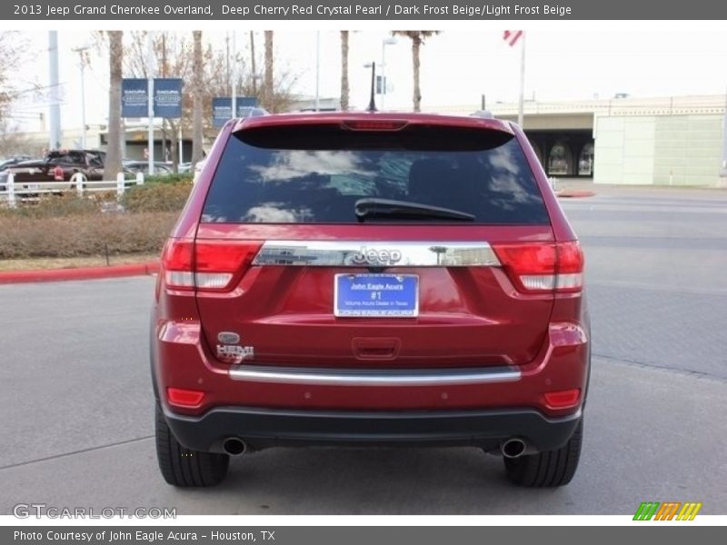 Deep Cherry Red Crystal Pearl / Dark Frost Beige/Light Frost Beige 2013 Jeep Grand Cherokee Overland