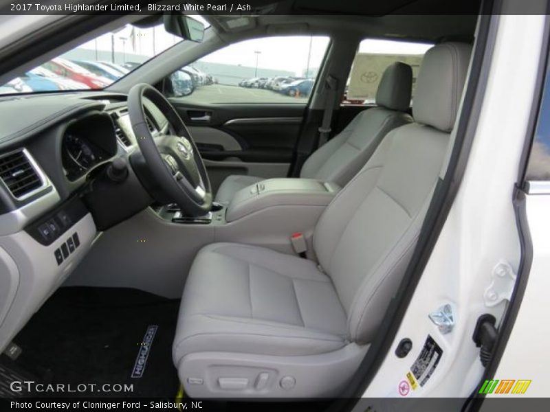  2017 Highlander Limited Ash Interior