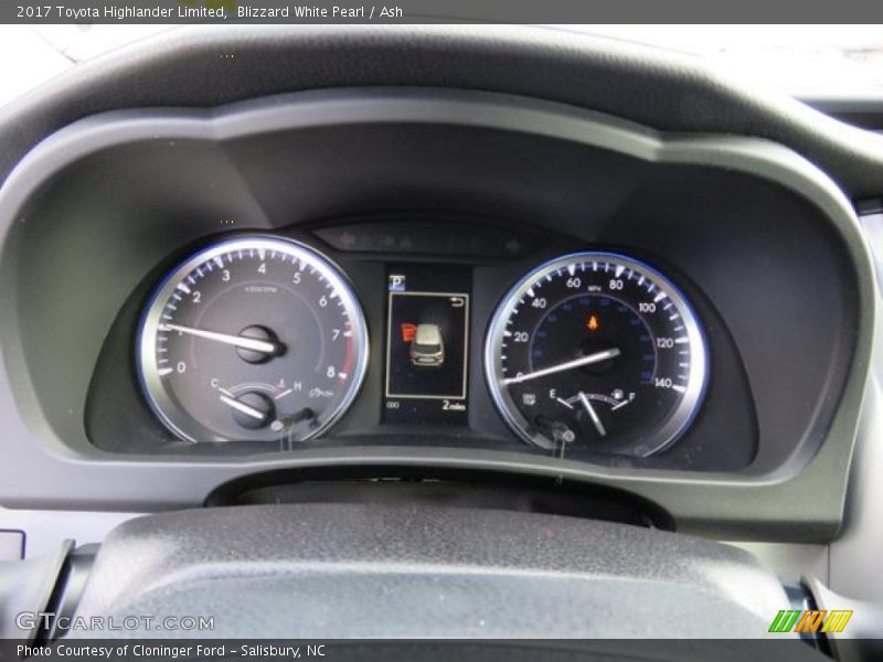  2017 Highlander Limited Limited Gauges