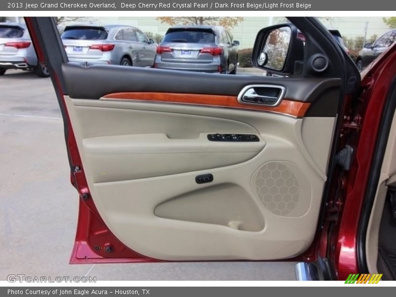 Deep Cherry Red Crystal Pearl / Dark Frost Beige/Light Frost Beige 2013 Jeep Grand Cherokee Overland