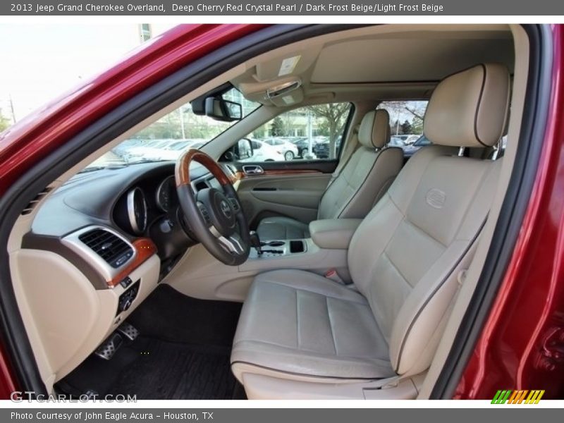 Deep Cherry Red Crystal Pearl / Dark Frost Beige/Light Frost Beige 2013 Jeep Grand Cherokee Overland