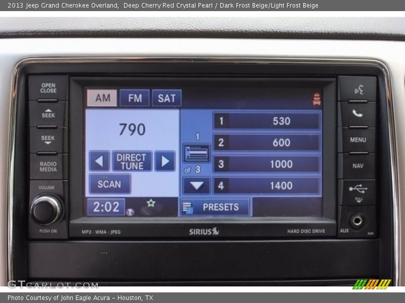 Deep Cherry Red Crystal Pearl / Dark Frost Beige/Light Frost Beige 2013 Jeep Grand Cherokee Overland
