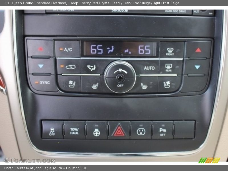 Deep Cherry Red Crystal Pearl / Dark Frost Beige/Light Frost Beige 2013 Jeep Grand Cherokee Overland