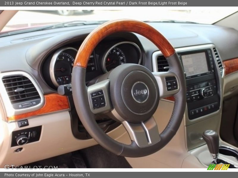 Deep Cherry Red Crystal Pearl / Dark Frost Beige/Light Frost Beige 2013 Jeep Grand Cherokee Overland