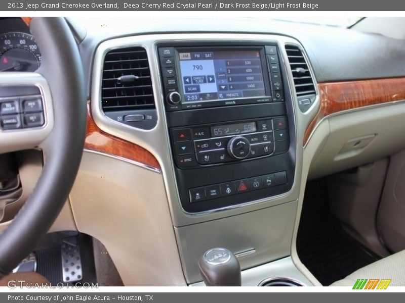 Deep Cherry Red Crystal Pearl / Dark Frost Beige/Light Frost Beige 2013 Jeep Grand Cherokee Overland