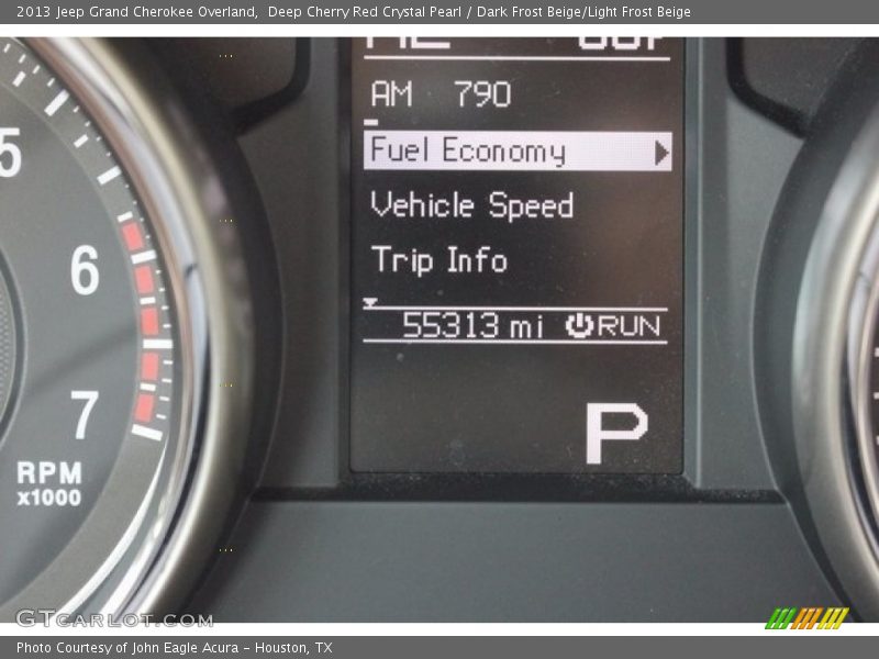 Deep Cherry Red Crystal Pearl / Dark Frost Beige/Light Frost Beige 2013 Jeep Grand Cherokee Overland