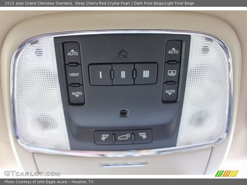 Deep Cherry Red Crystal Pearl / Dark Frost Beige/Light Frost Beige 2013 Jeep Grand Cherokee Overland