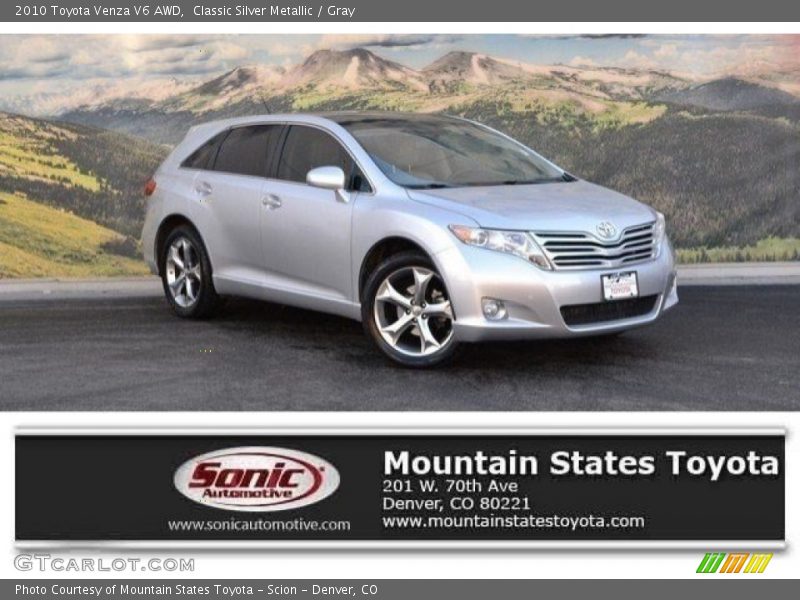 Classic Silver Metallic / Gray 2010 Toyota Venza V6 AWD