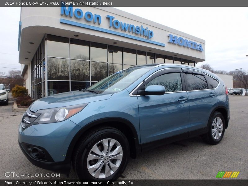 Mountain Air Metallic / Beige 2014 Honda CR-V EX-L AWD