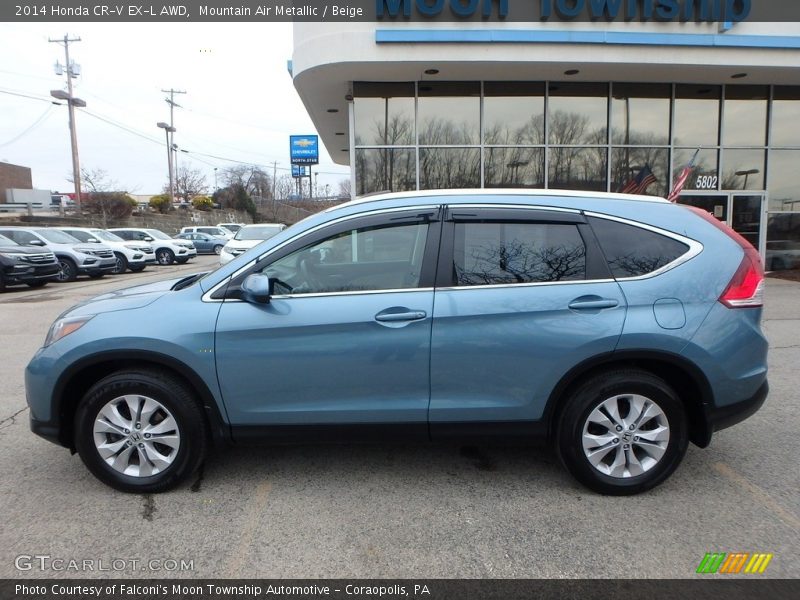 Mountain Air Metallic / Beige 2014 Honda CR-V EX-L AWD