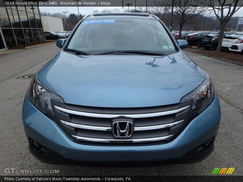 Mountain Air Metallic / Beige 2014 Honda CR-V EX-L AWD