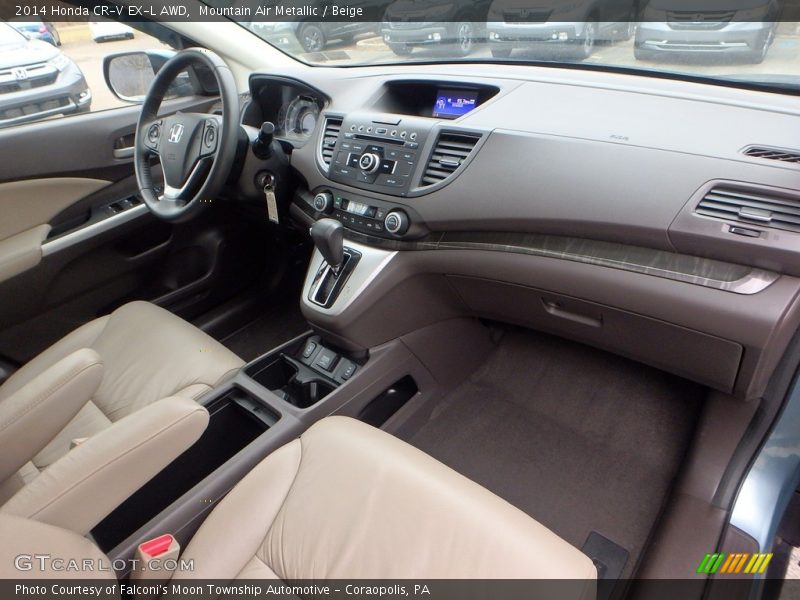 Mountain Air Metallic / Beige 2014 Honda CR-V EX-L AWD