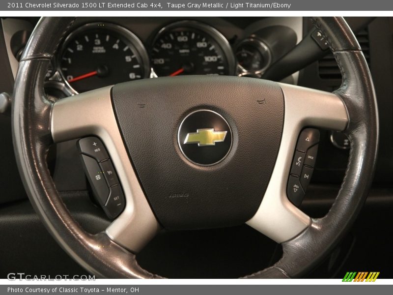 Taupe Gray Metallic / Light Titanium/Ebony 2011 Chevrolet Silverado 1500 LT Extended Cab 4x4
