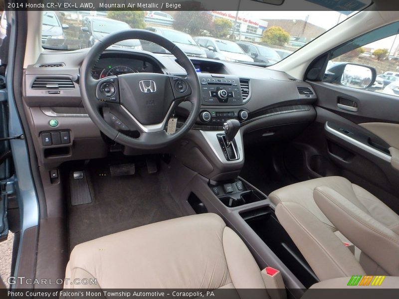 Mountain Air Metallic / Beige 2014 Honda CR-V EX-L AWD