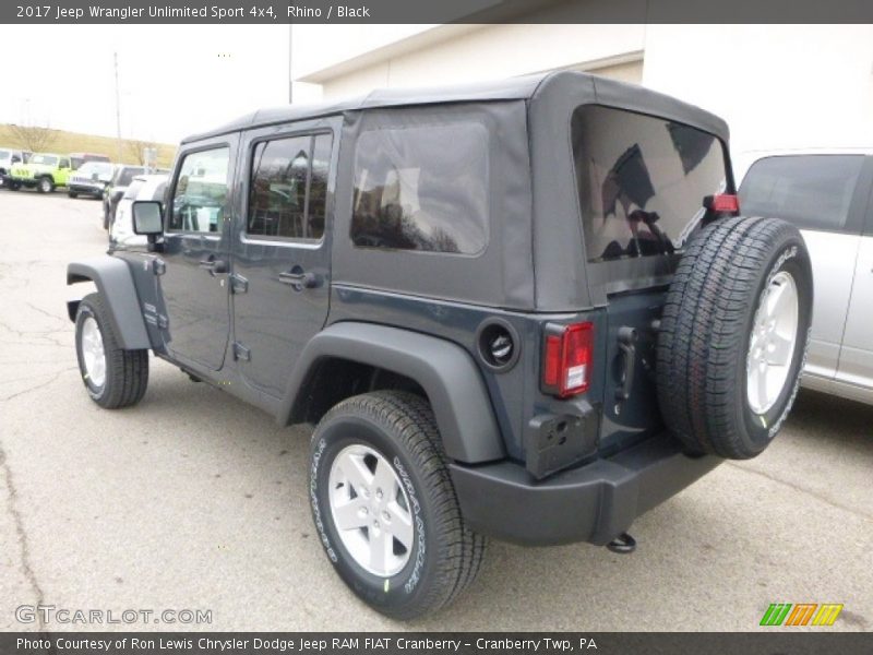 Rhino / Black 2017 Jeep Wrangler Unlimited Sport 4x4