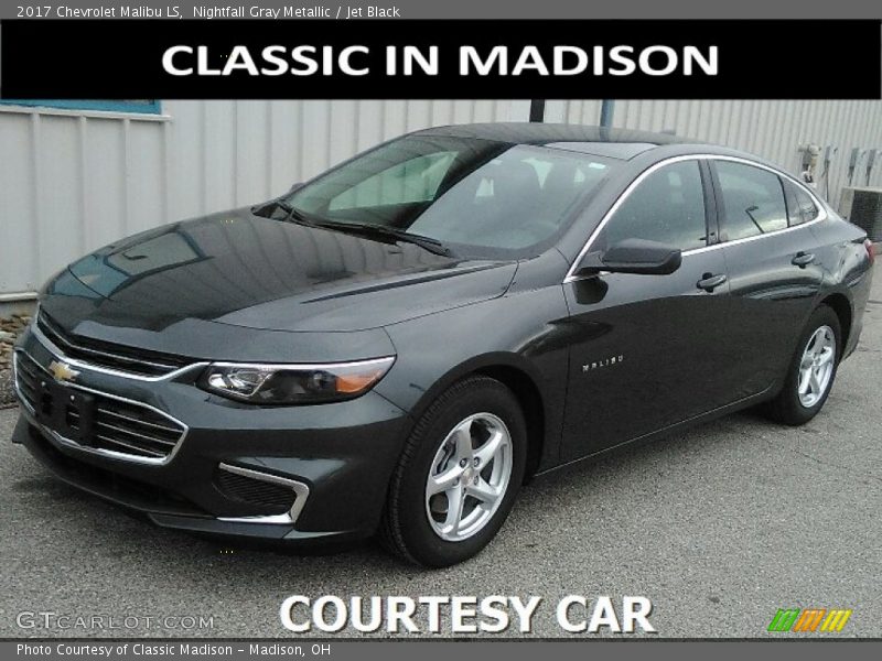 Nightfall Gray Metallic / Jet Black 2017 Chevrolet Malibu LS