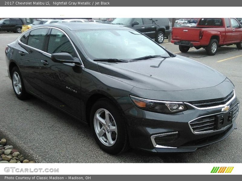 Nightfall Gray Metallic / Jet Black 2017 Chevrolet Malibu LS