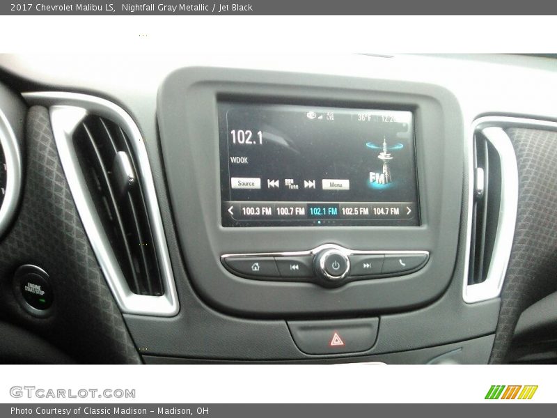 Nightfall Gray Metallic / Jet Black 2017 Chevrolet Malibu LS