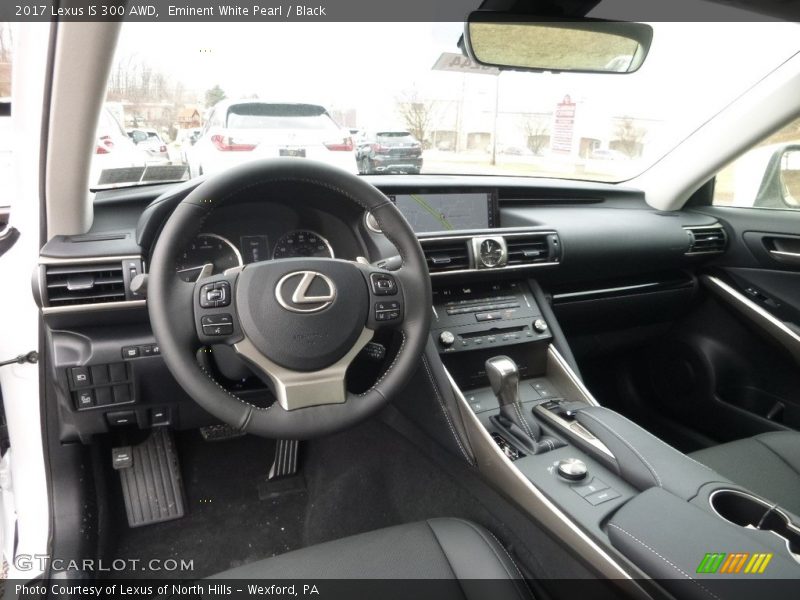Eminent White Pearl / Black 2017 Lexus IS 300 AWD