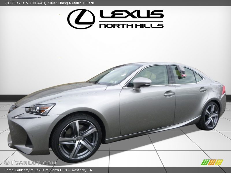 Silver Lining Metallic / Black 2017 Lexus IS 300 AWD