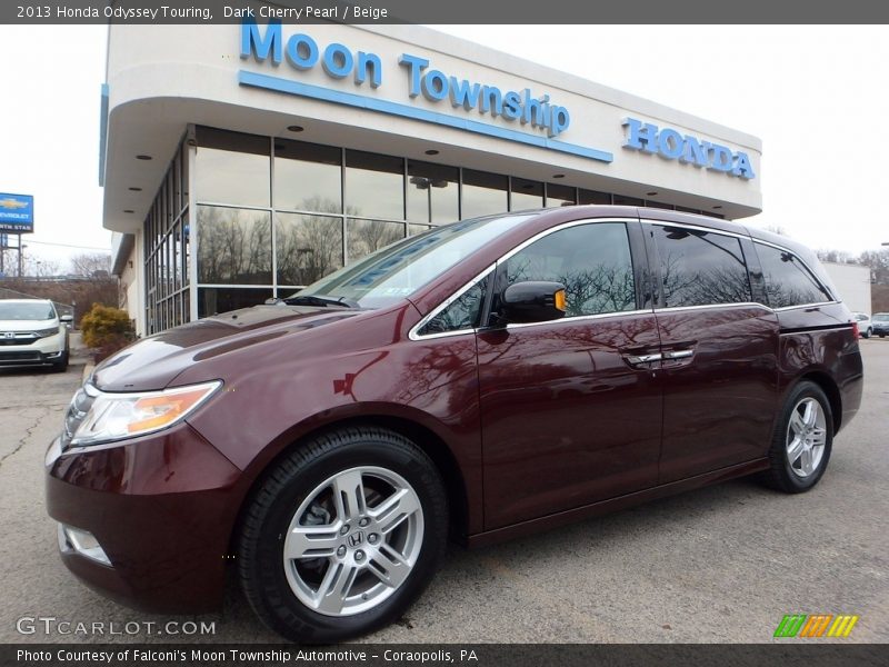 Dark Cherry Pearl / Beige 2013 Honda Odyssey Touring