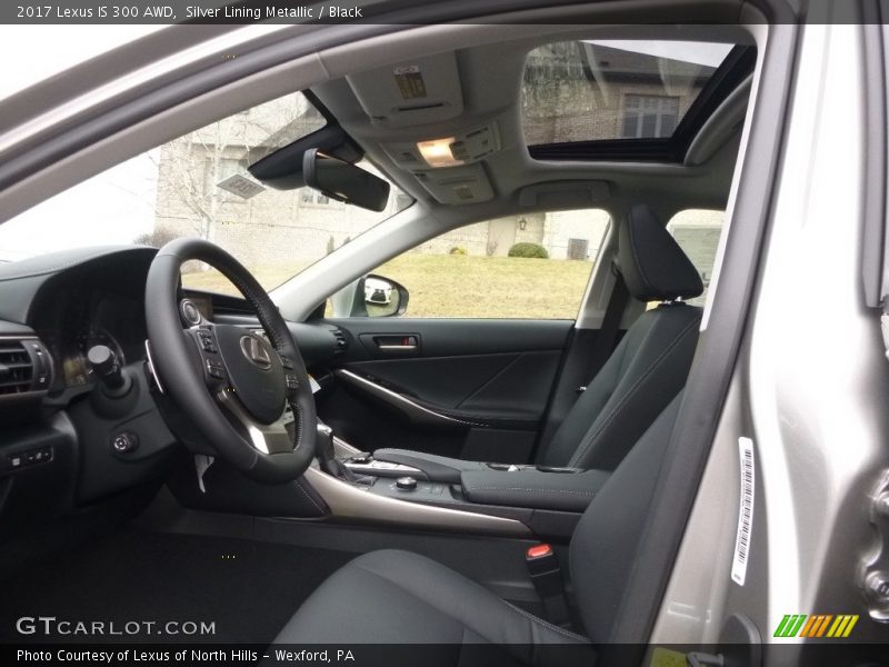 Silver Lining Metallic / Black 2017 Lexus IS 300 AWD
