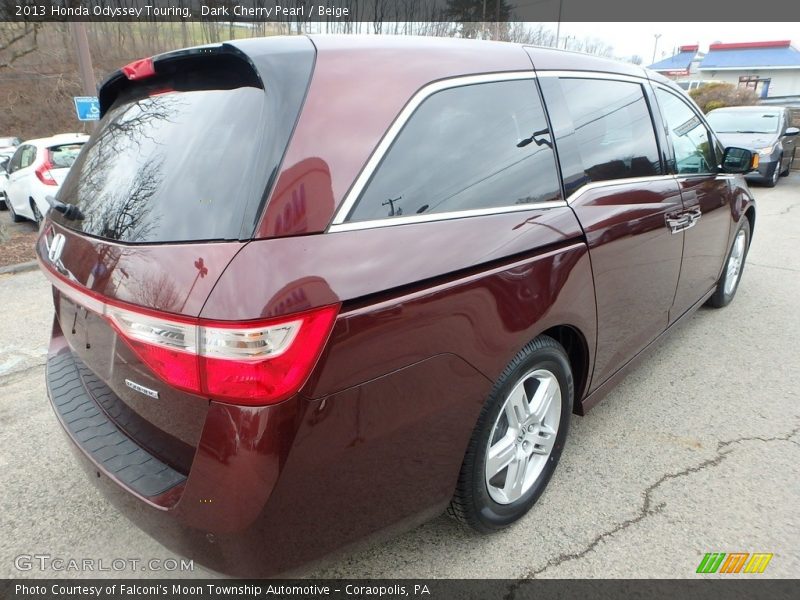 Dark Cherry Pearl / Beige 2013 Honda Odyssey Touring