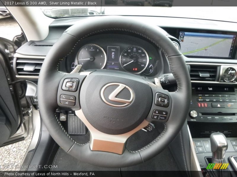 Silver Lining Metallic / Black 2017 Lexus IS 300 AWD